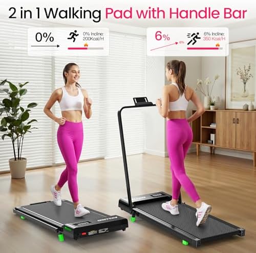 Akluer Walking Pad with Incline Under Desk Treadmill for Home Office - Image 2