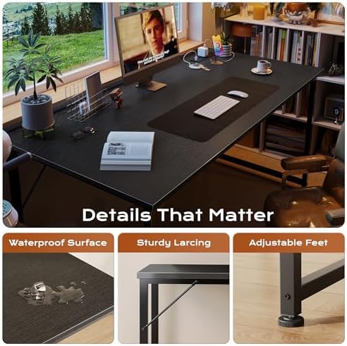 PRAISUN 54 X 24 Inch Deeper Desk with Power Outlets - Image 6