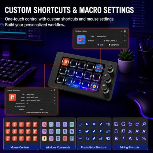 Stream Controller Deck for PC Work,Live Stream and Video Editing - Image 5