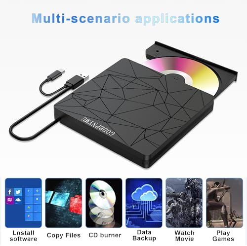 External DVD Drive USB 3.0 USB-C CD Burner CD/DVD Player - Image 6