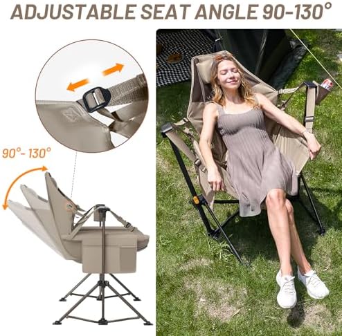 Timber Ridge Hammock Camping Chair, Portable Oversized Swinging Camp Chairs - Image 4