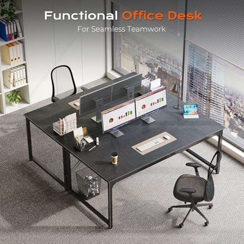 PRAISUN 63 X 29.5 Inch Computer Desk with Deeper Desktop - Image 4