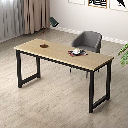 Tribesigns Computer Desk, Large Office Desk Computer Table Study Writing Desk for Home Office, Walnut + Black Leg, 63 X 23.6 inch - Image 5