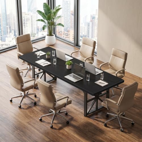 Lufeiya 71" Executive Desk, Large Computer Table for Home Office, Black - Image 6