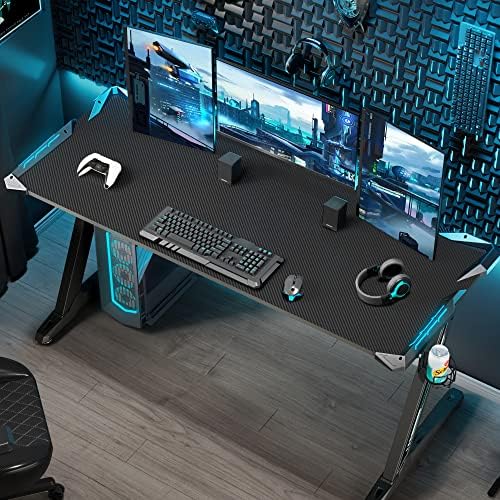 EUREKA ERGONOMIC Gaming Desk, 60 Inch Computer Desk with RGB LED Lights - Image 6