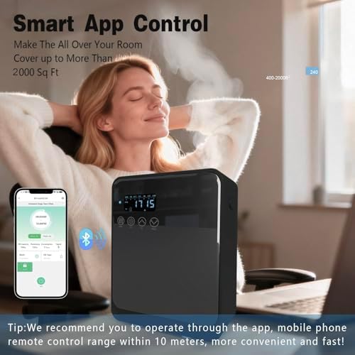 Smart Aroma Diffuser for Home & Business, 240ml Waterless Essential Oil Diffuser with App Control, Covers 400 to 2000 Sq.Ft, Pure Essential Oil Only for Hotel, Office, Spa - Image 4