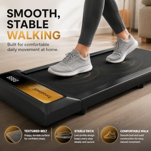 Walking Treadmill Pad with 8% Incline for Home, Under Desk Treadmill for Home Office, 2.5HP Quiet Portable Walking Mat, 265 lbs Capacity, Compact Treadmill for Small Spaces with 15" x 35.4" Belt - Image 7
