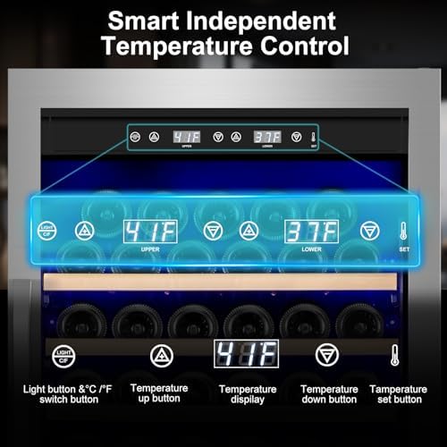 24 Inch 2 IN 1 Dual Zone Drawer Wine and Beverage Refrigerator - Image 3