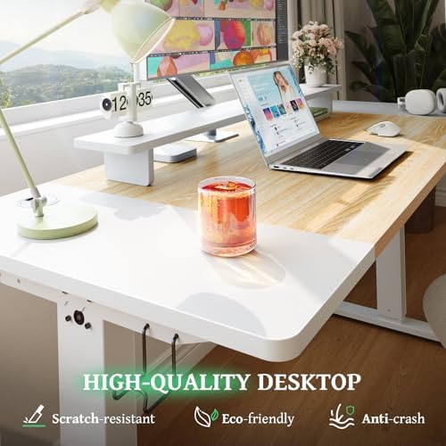 SIAGO 48 x 24 Inch Electric Standing Desk, 0.8 Inch Thick Tabletop - Image 6