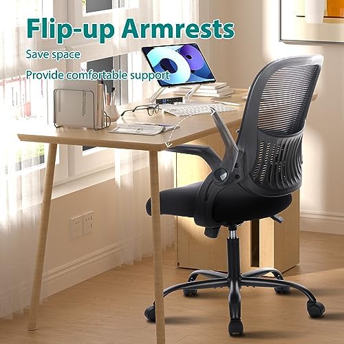 Sweetcrispy Executive Home Office Chair, Mesh Office Chair, Black - Image 3