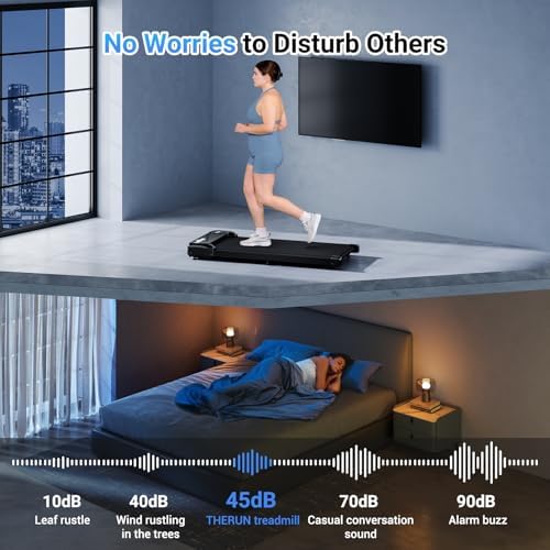 THERUN Walking Pad with 40" Longer Belt Under Desk Treadmill 300LBS Weight - Image 5