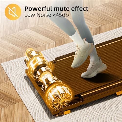 Walking Pad Treadmill, BestGod Incline Under Desk Treadmill 330lbs Capacity, 2.5HP Portable Treadmills for Home, Compact Treadmills Mini Running Machine with Remote Control - Image 4