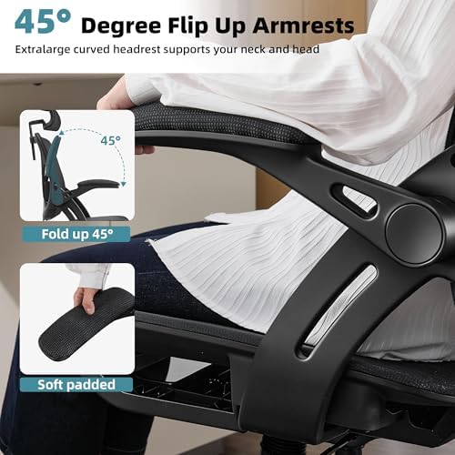 Executive Office Chairs Gaming Chairs with Headrest Lumbar,Black - Image 3