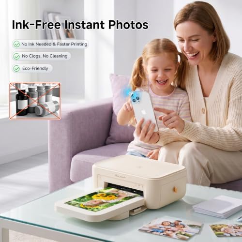 HPRT 4x6 Photo Printer for iPhone & Android, Beige 108 Sheets - Image 4