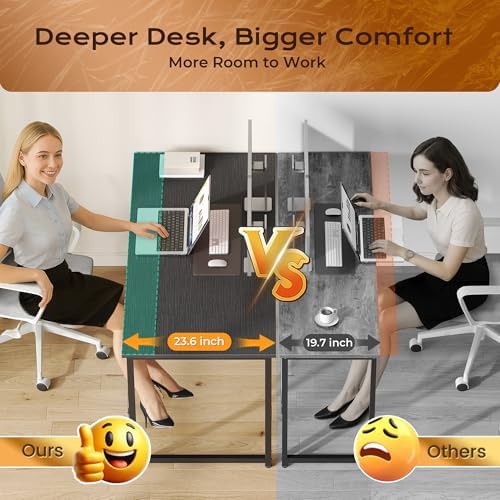 PRAISUN 55 X 24 Inch Computer Desk with Deeper Desktop - Image 4