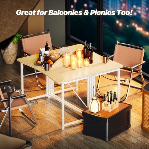 Huuger Folding Desk for Small Spaces, 39.4 Inch Foldable Computer Table - Image 6