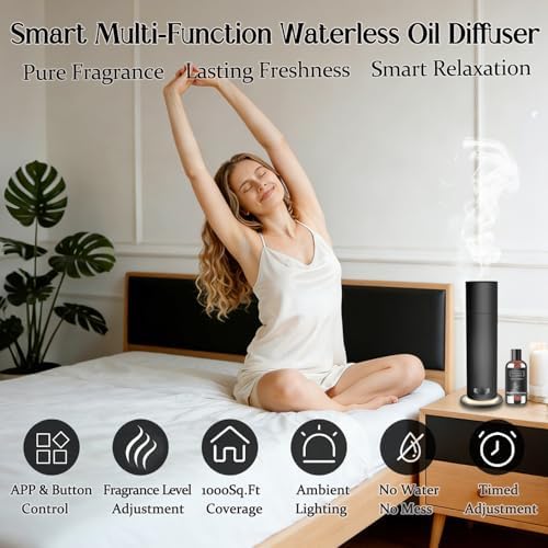 Waterless Essential Oil Diffuser, Scent Air Machine for Home with Hotel Scent Oil, Covers Up to 1000 Sq.Ft, Adjustable Mist & Timer, Hotel and Commercial Use - Image 3