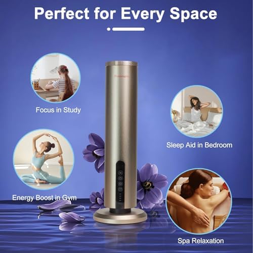 Waterless Hotel Scent Diffuser Waterless Essential Oil Aromatherapy Diffuser with Timer, 1500 Sq Ft Coverage Fit for Home, Office, Large Space, Bedroom & Spa-Champagne - Image 3