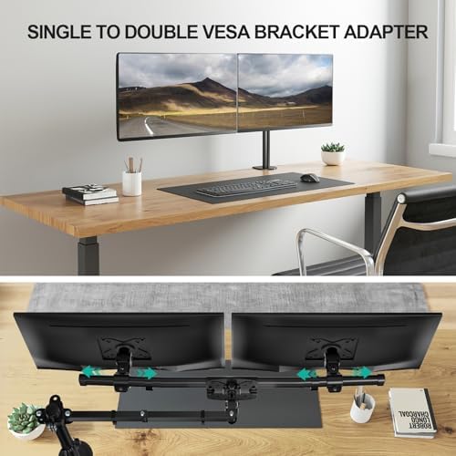 WALI Dual Monitor Wall Mount for 13-27 inch Screens, up to 22lbs - Image 5