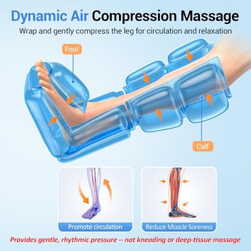 Comfytemp Cordless Air Compression Leg Massager for Circulation, 1 Pack - Image 3