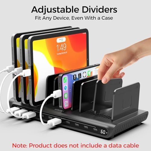 Unitek 10-Port USB-C Charging Station for Multiple Devices with LED Display - Image 5