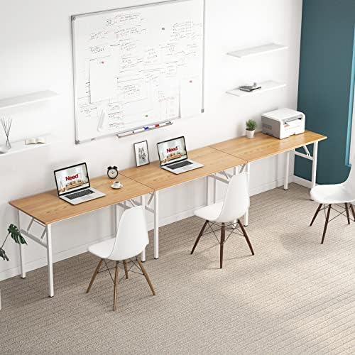 Need Office Computer Desk 47.2x23.6 in Sturdy Folding Laptop Table Teak - Image 4