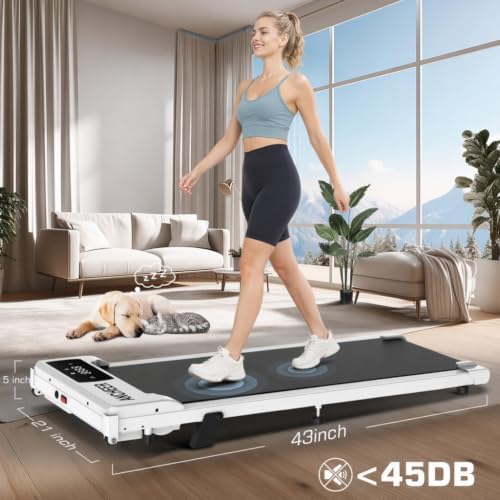 ANCHEER Under Desk Walking Pad Treadmill for Home Office with Incline - Image 4