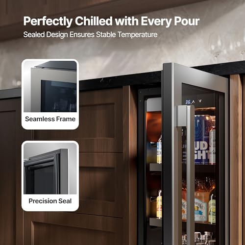 Ca'Lefort 15 inch Beverage Refrigerator, 100 Can Beverage Fridge - Image 4
