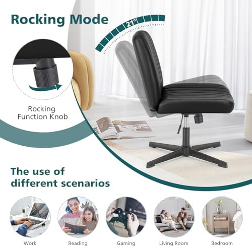 OLIXIS Criss Cross Chair, Vanity Chair, Home Office Desk - Image 5