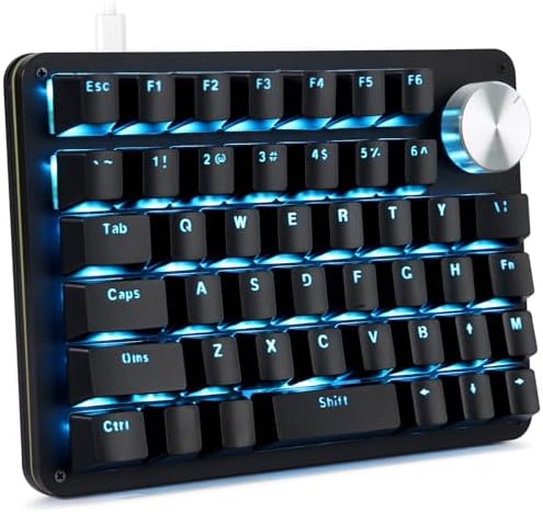 Koolertron One Handed Mechanical Gaming Keyboard with 24 Macro Keys by Koolertron