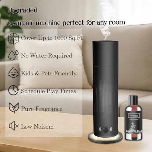Waterless Essential Oil Diffuser, Scent Air Machine for Home with Hotel Scent Oil, Covers Up to 1000 Sq.Ft, Adjustable Mist & Timer, Hotel and Commercial Use - Image 2