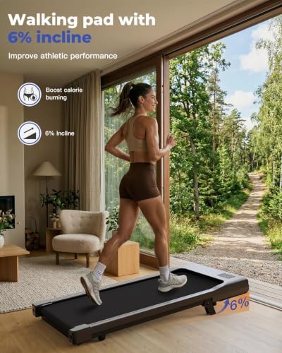 MJWW 6% Incline Walking Pad, Smart AI Under Desk Treadmill for Home - Image 5