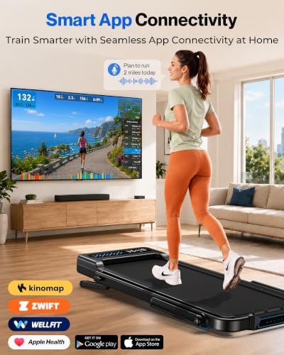 WELLFIT Walking Pad with 12% Auto Incline & Handle Bar, Foldable Treadmill - Image 6