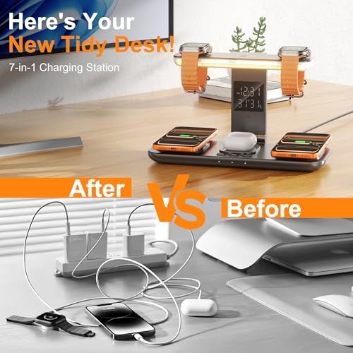 7 in 1 Charging Station, Dual Phone Charging Station for 2 Apple Watch - Image 4