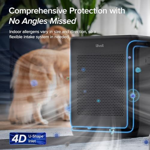 LEVOIT Air Purifiers for Home Large Room Up to 1875 Ft² with Washable Pre-Filter, AHAM VERIFIDE, Air Quality Monitor, HEPA Sleep Mode for Allergies, Pet Hair in Bedroom, Vital 200S-P, Black - Image 3
