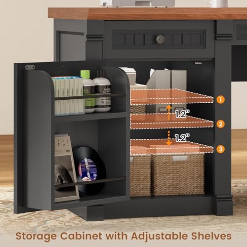 SEDETA L Shaped Office Desk with 4 Drawers Storage, 67"x67" Executive Desk - Image 6