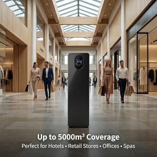 Waterless Essential Oil Diffuser, Smart App Controlled Scent Diffuser for Large Room, Covers Up to 6000 Sq Ft, Quiet Aroma Diffuser for Home Hotel Office (Black) - Image 3