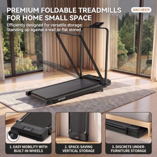 ANCHEER Incline Walking Pad with Handle Bar, Foldable Treadmill-Home/Office - Image 6