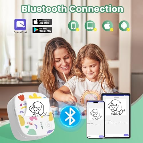 Mini Sticker Printer, AHM2 Sticker Maker Machine for Kids 2PCS - Image 2