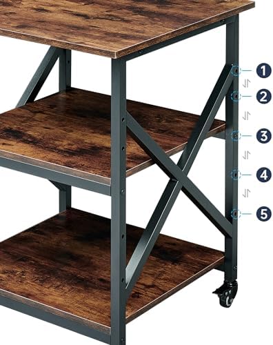 Fannova 23.6"x23.6" Large Printer Stand, 3 Tier Square Table for 3D Printer - Image 6