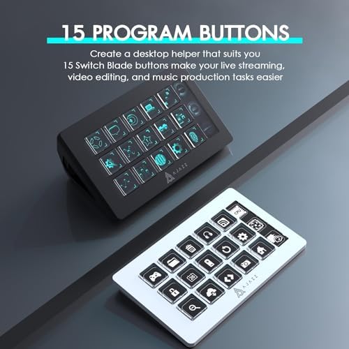 Attack Shark AKP153 Studio Deck, Stream Controller, 15 Macro Keys, Trigger Actions in Apps and Software Like OBS, YouTube, Twitch, Custom Console for Photo and Video Editing, Live Streaming (White) - Image 4