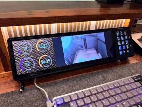 Dual Mount for Corsair Xeneon Edge & Elgato Stream Deck Mk.2 | All-in-One Organizer Stand with Cable Management Slots & Quick-Release Button | ABS Construction - Image 2