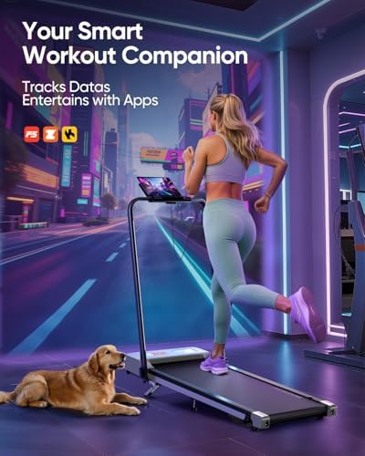 Acezoe Walking Pad with 10% Incline & Dual LED Display,4 in 1 Foldable Treadmill for Home Small Office, Compact Under Desk Treadmill with Handle bar,APP & Remote, 300 lbs Capacity - Image 7