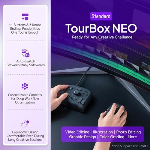 TourBox NEO - Editing Controller, Desktop Creative Multi-Control, Wired - Image 2