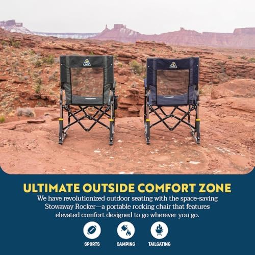 GCI Outdoor Stowaway Rocker - Navy Topo - Image 6