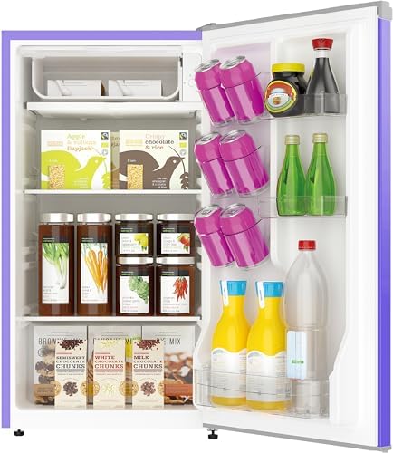 ARCTIC CHEF Mini Refrigerator-Freezer Compartment-Adjustable Thermostat Control-Reversible Doors-Ideal for Dorm, Office, RV, Garage, Apartment-PURPLE, 3.2 CU.FT - Image 6