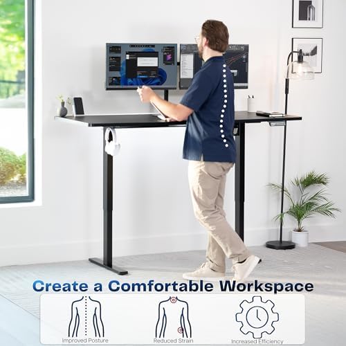 VIVO Black 71 x 30 in Standing Desk, DESK-KIT-1B7B - Image 4