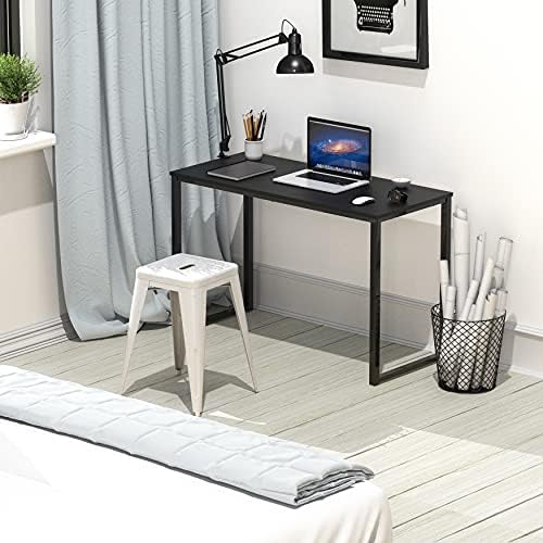 SHW Mission 32-Inch Home Office Computer Desk, Black - Image 2