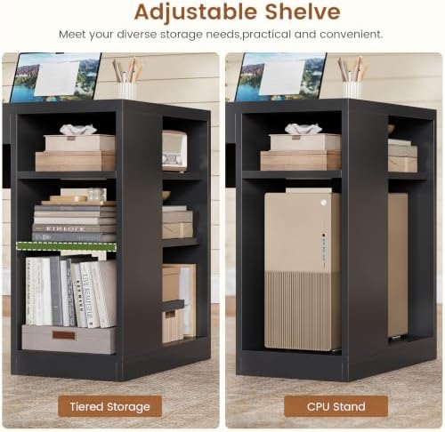 SEDETA 65"x59" L Shaped Gaming Desk with Lock Drawers Storage for Office - Image 5