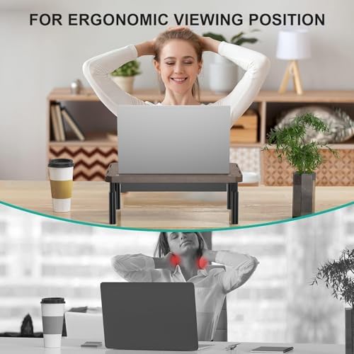 WALI Computer Monitor Stand with Storage, Monitor Riser 3 Height Adjustable - Image 7